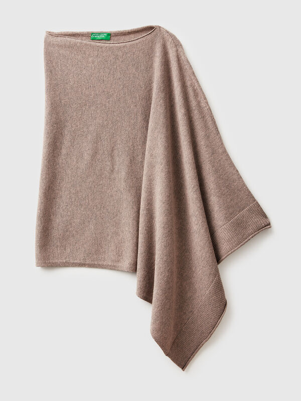 Cashmere blend poncho Women