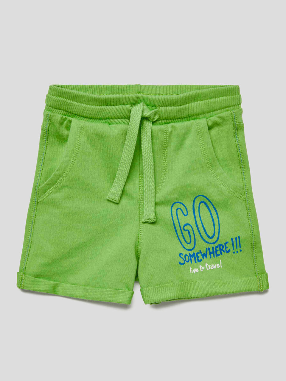 Sweat bermudas with print image number 1