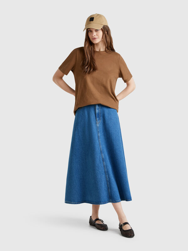 Flared jean skirt Women