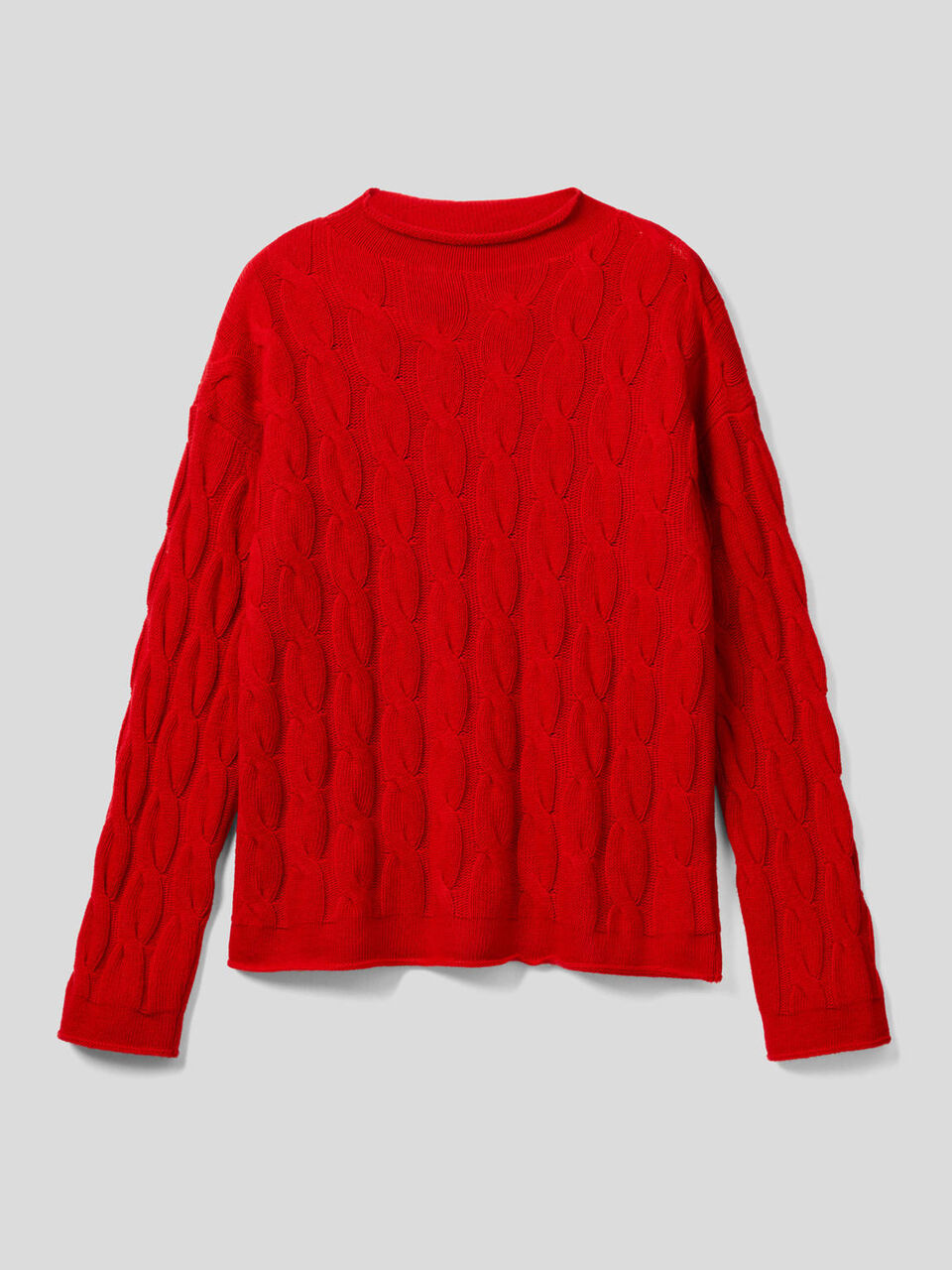 Cable knit sweater image number 1