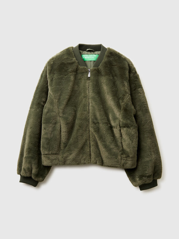Bomber in faux fur Women