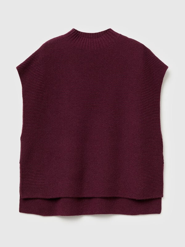 Turtleneck vest in wool blend Women