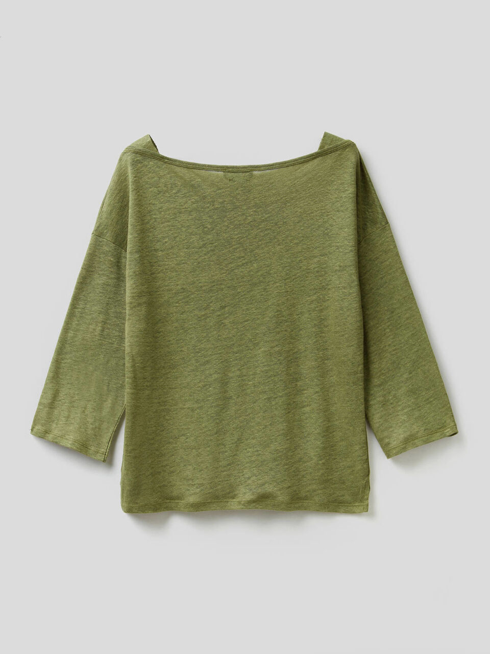3/4 sleeve t-shirt in 100% linen image number 2