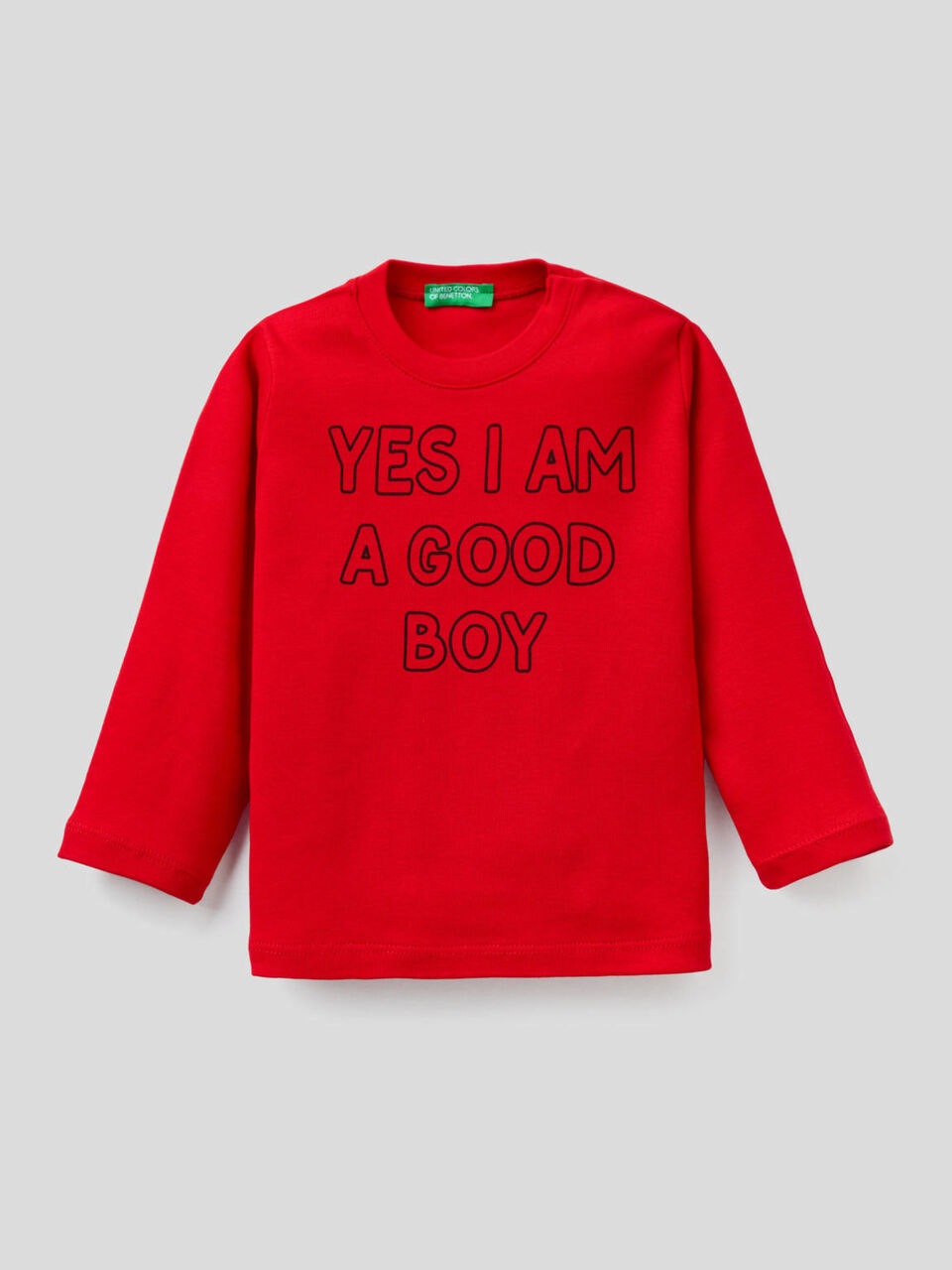 Long sleeve t-shirt with slogan print image number 1