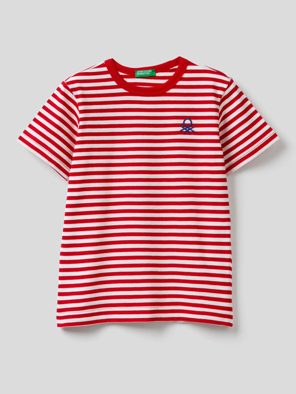 Striped t-shirt in 100% cotton image number 1