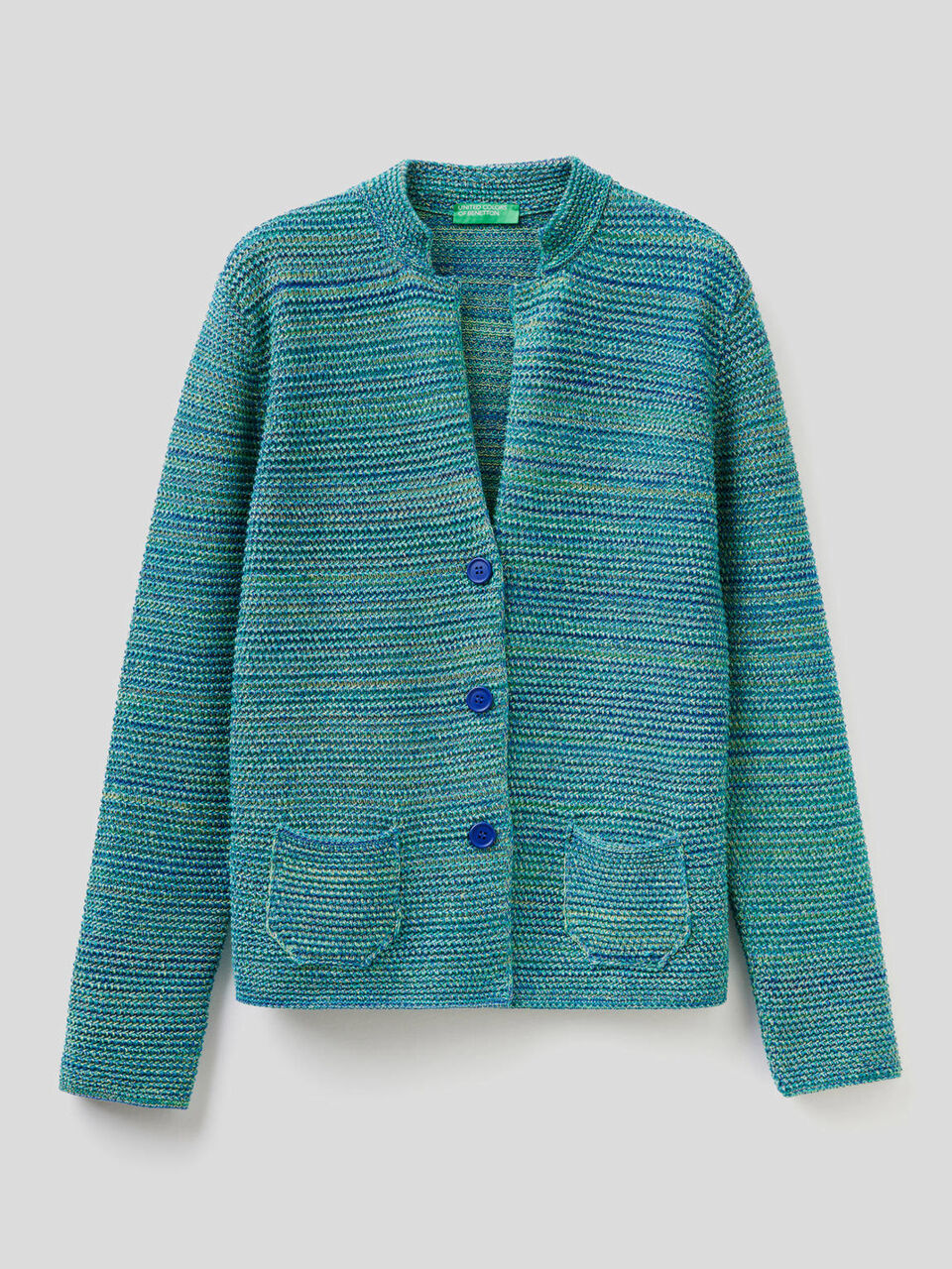100% cotton knit jacket image number 1