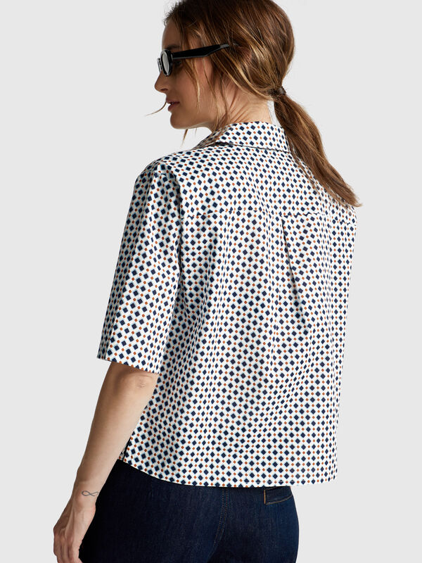 Short sleeve patterned shirt Women