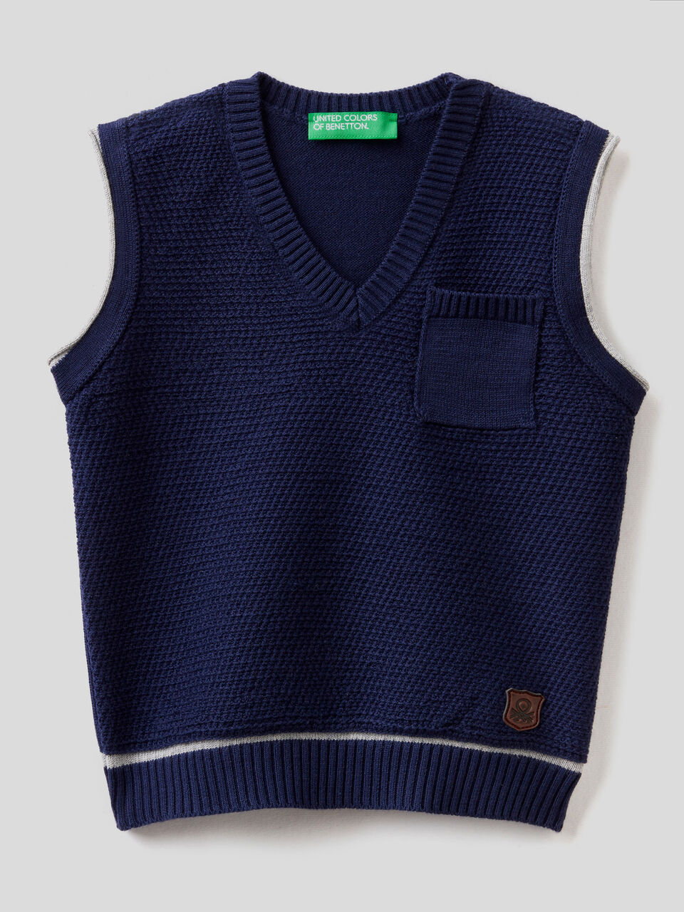 Vest in pure tricot cotton image number 1