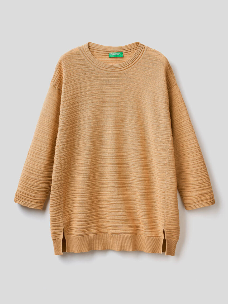 Knit sweater in 100% cotton image number 1
