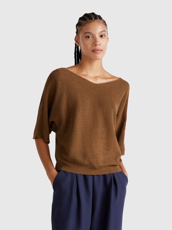 Reversible cropped sweater Women
