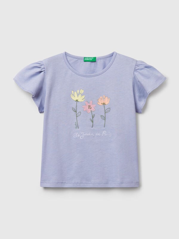 T-shirt with print and embroidery Junior Girl