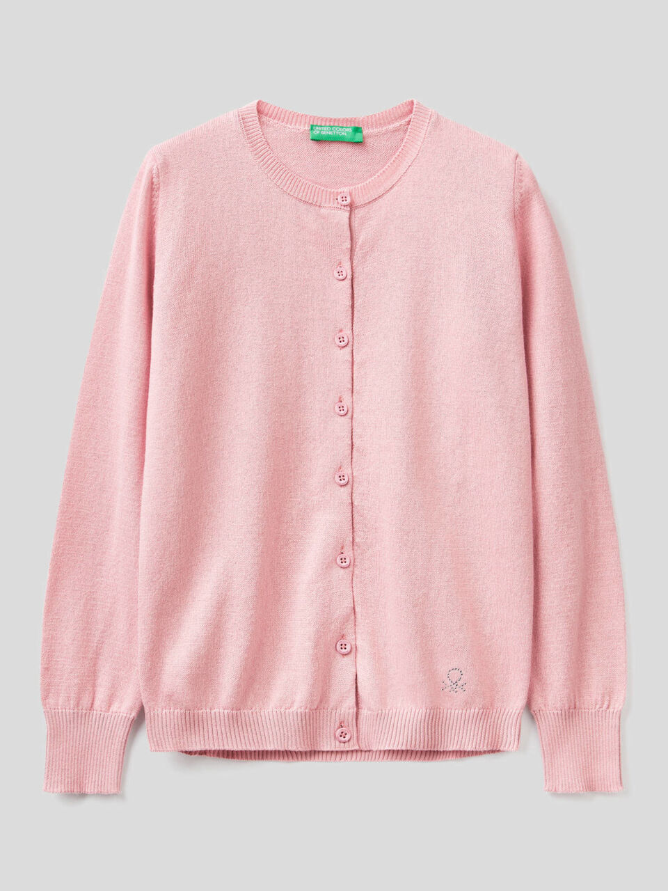 Tricot cardigan in 100% cotton image number 1