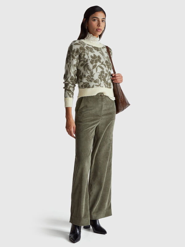 Flared corduroy trousers Women