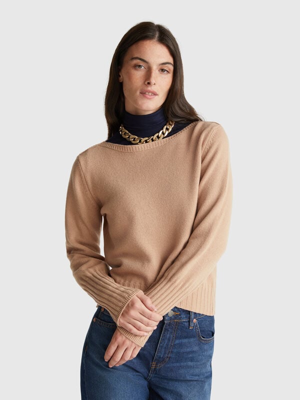 Boat neck sweater Women