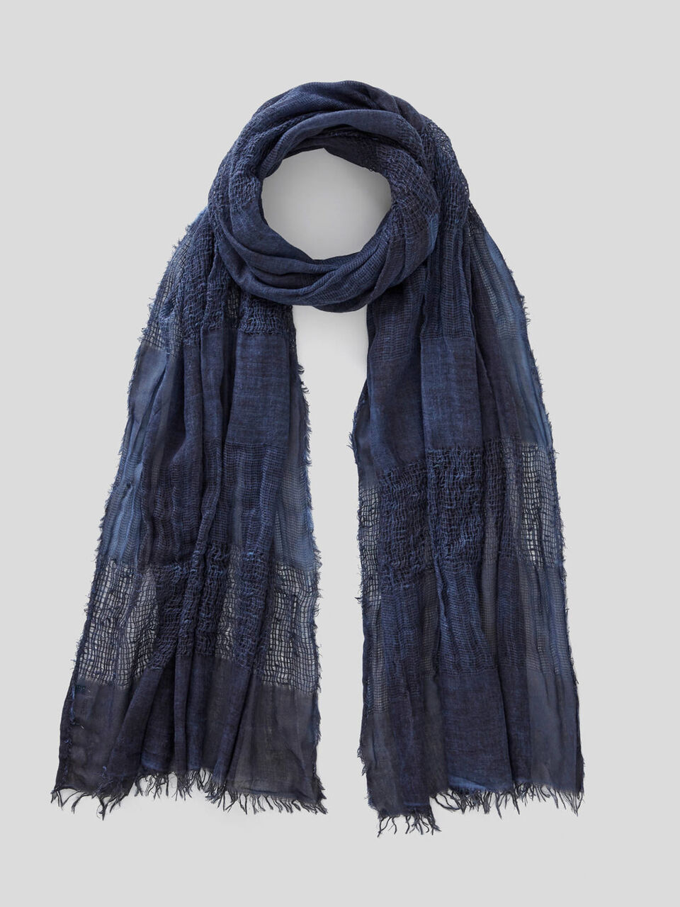 Tone-on-tone striped scarf image number 1