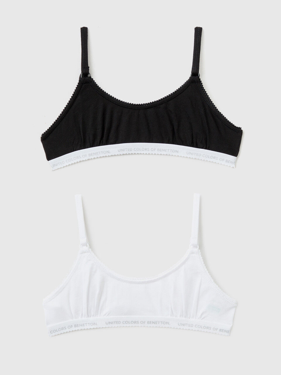 Two bras in stretch cotton