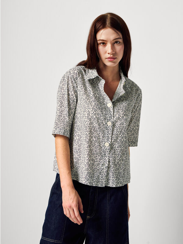 Short sleeve patterned shirt Women