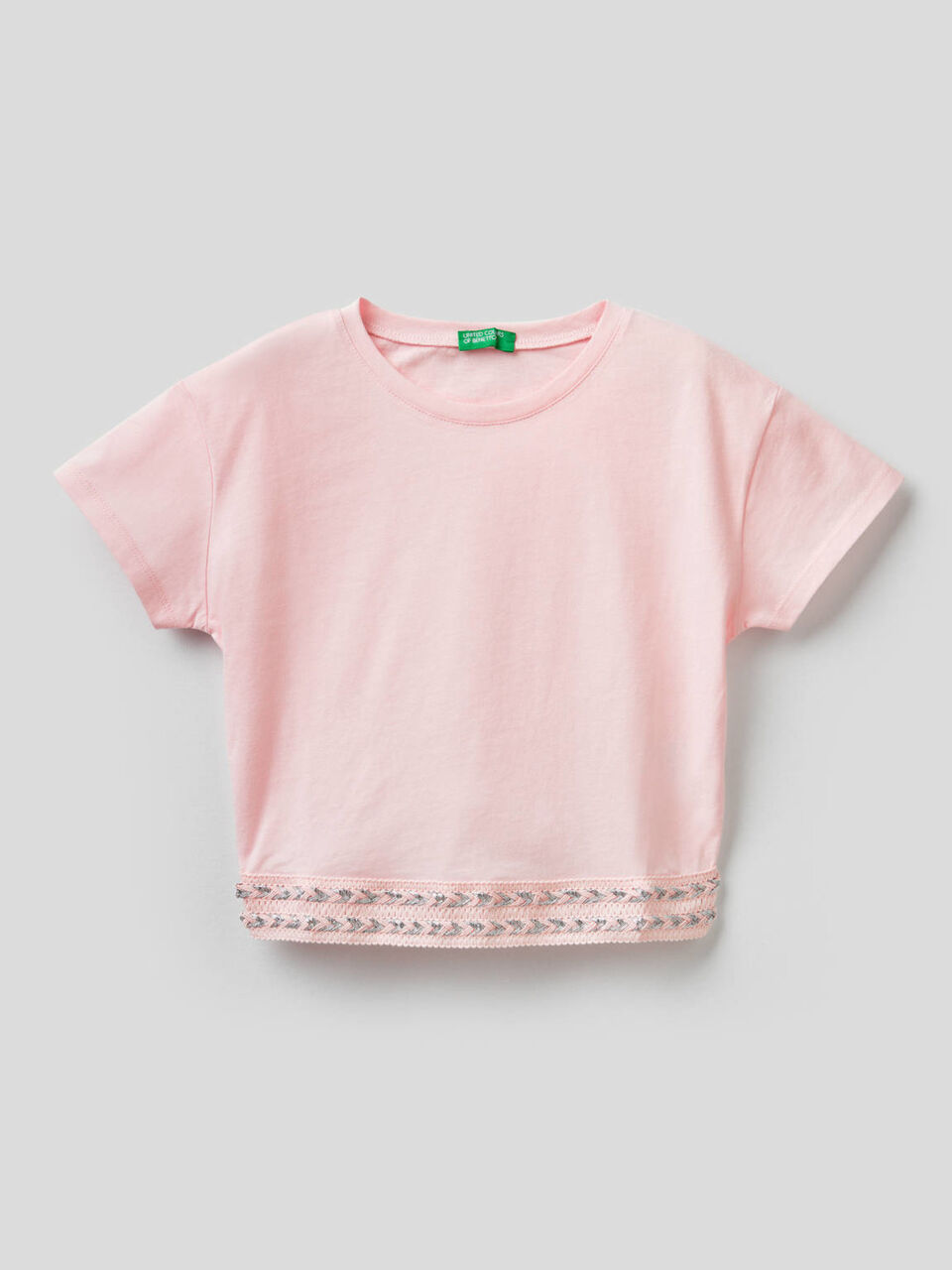 Cotton t-shirt with cropped pocket image number 1
