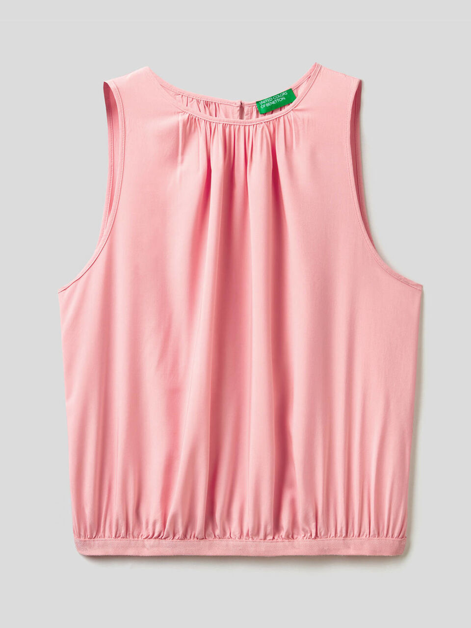 Sleeveless blouse with rouching image number 1