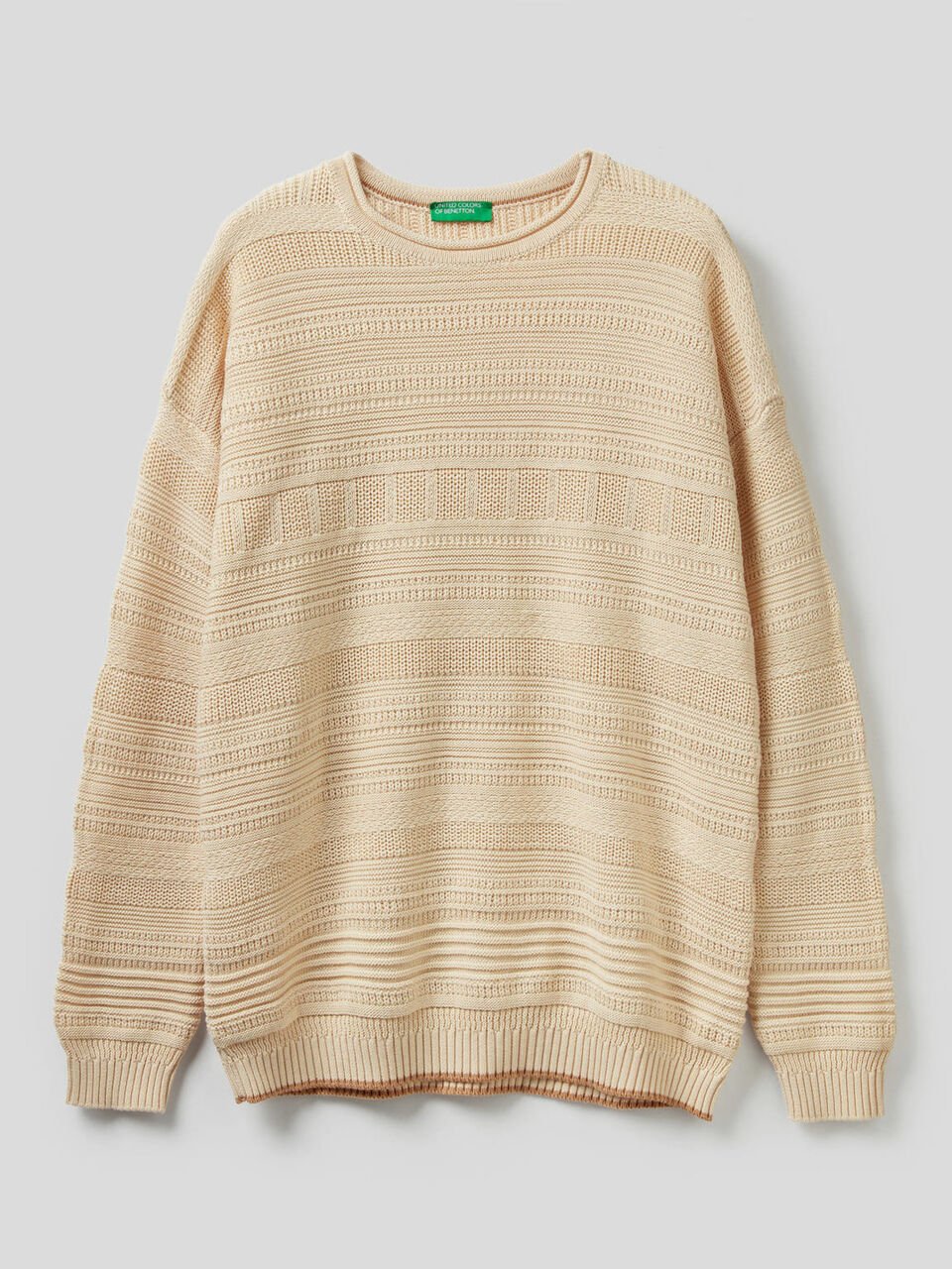 Knit sweater in 100% cotton image number 1