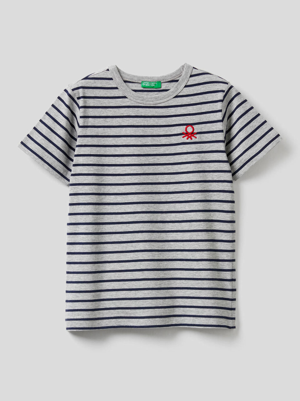 Striped t-shirt in 100% cotton image number 1