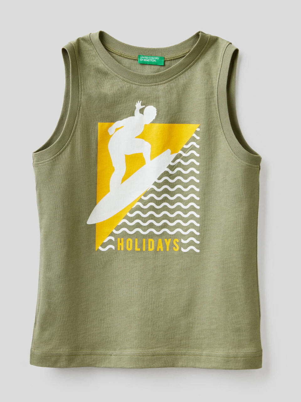 Sleeveless t-shirt with print image number 1