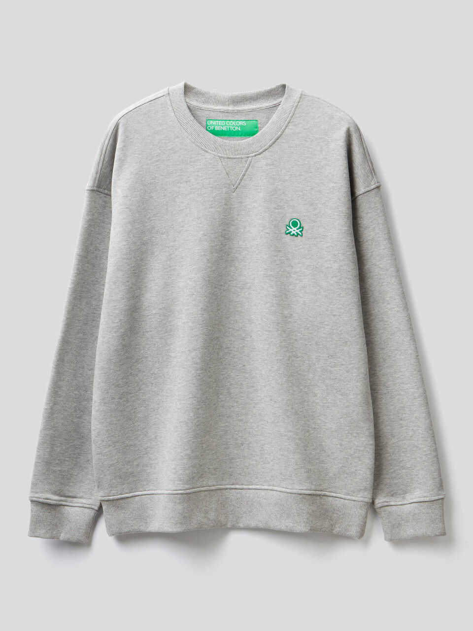 100% cotton sweatshirt with applied logo image number 1