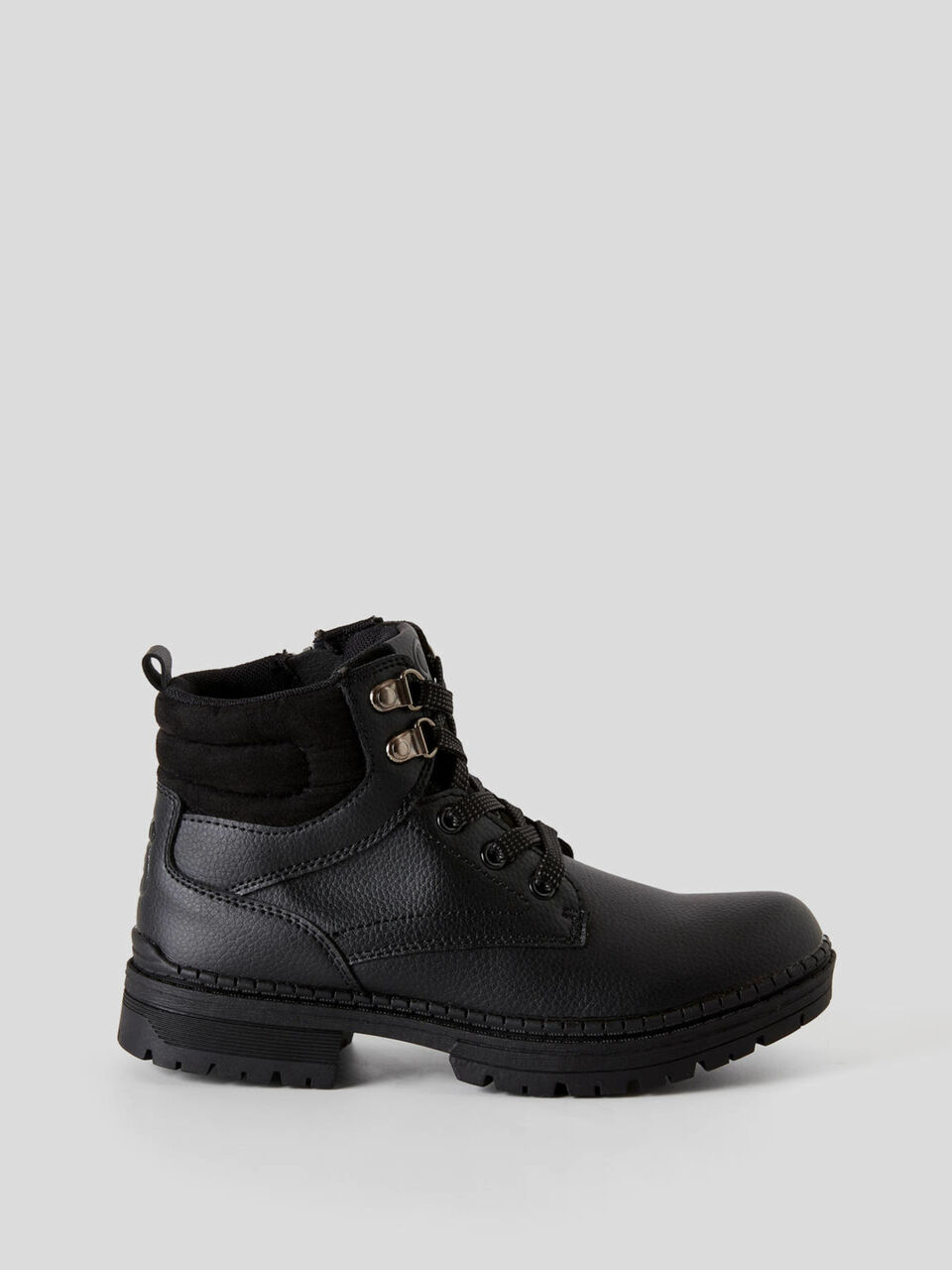 Combat boots with lug sole image number 1
