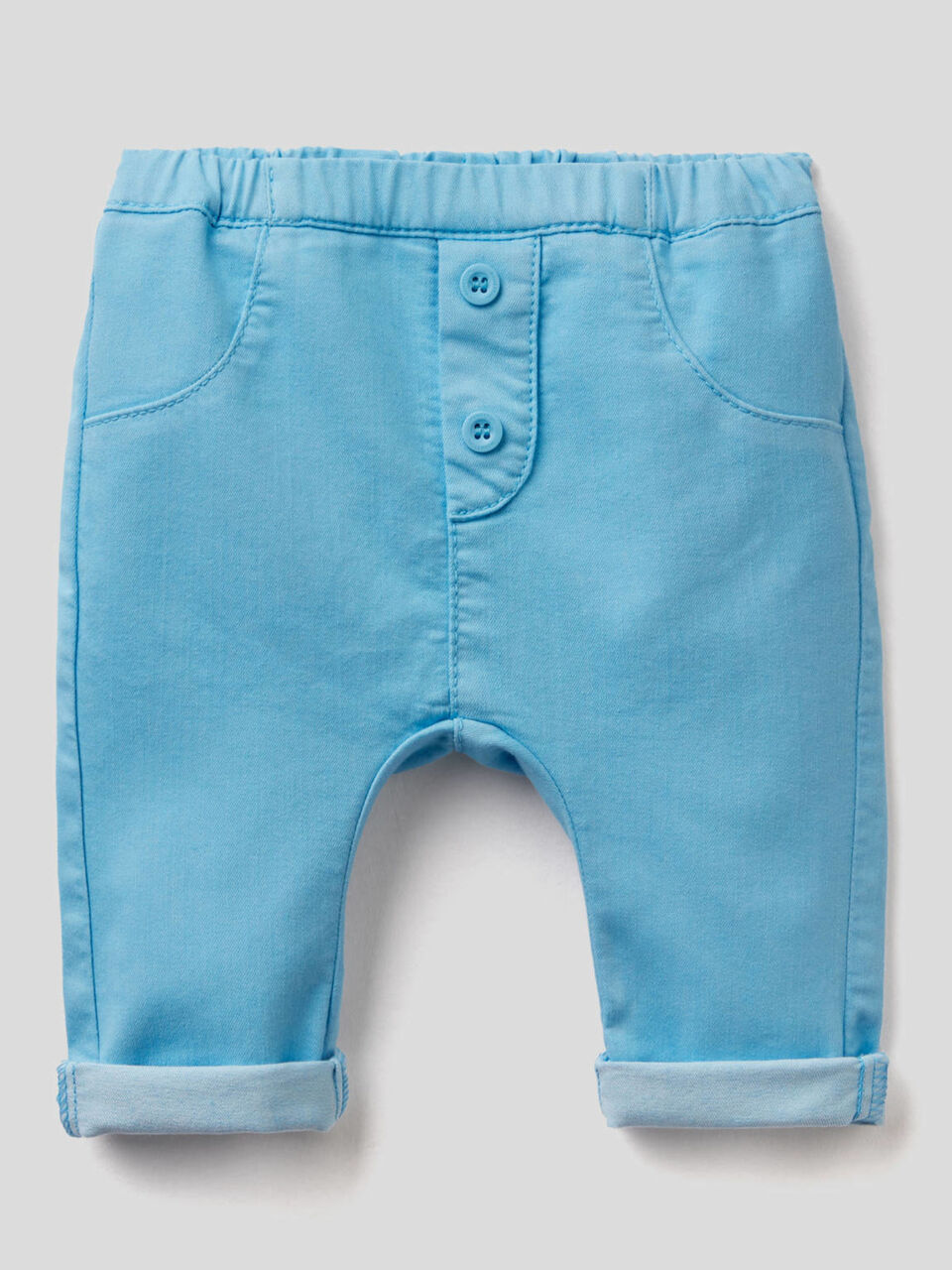 Trousers in stretch cotton blend New Born (0-18 months) image number 1