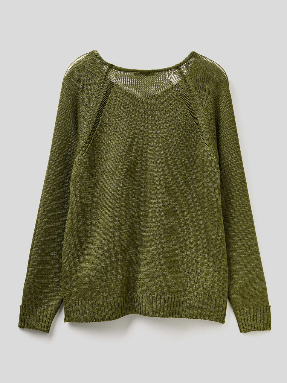 Sweater with wide stitch detail image number 2