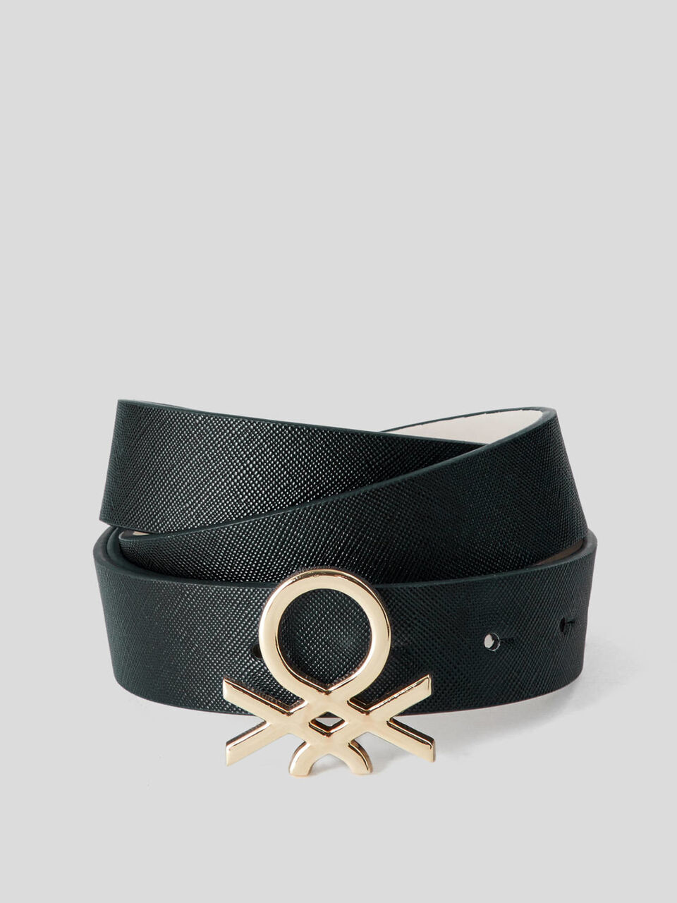 Belt with metal logo image number 1