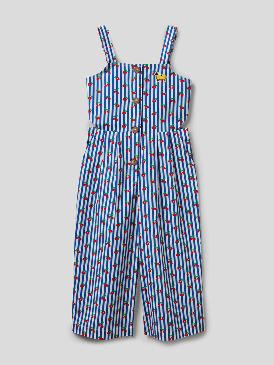 Printed onesie with straps image number 1