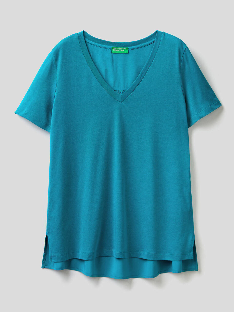 T-shirt with back in viscose image number 1