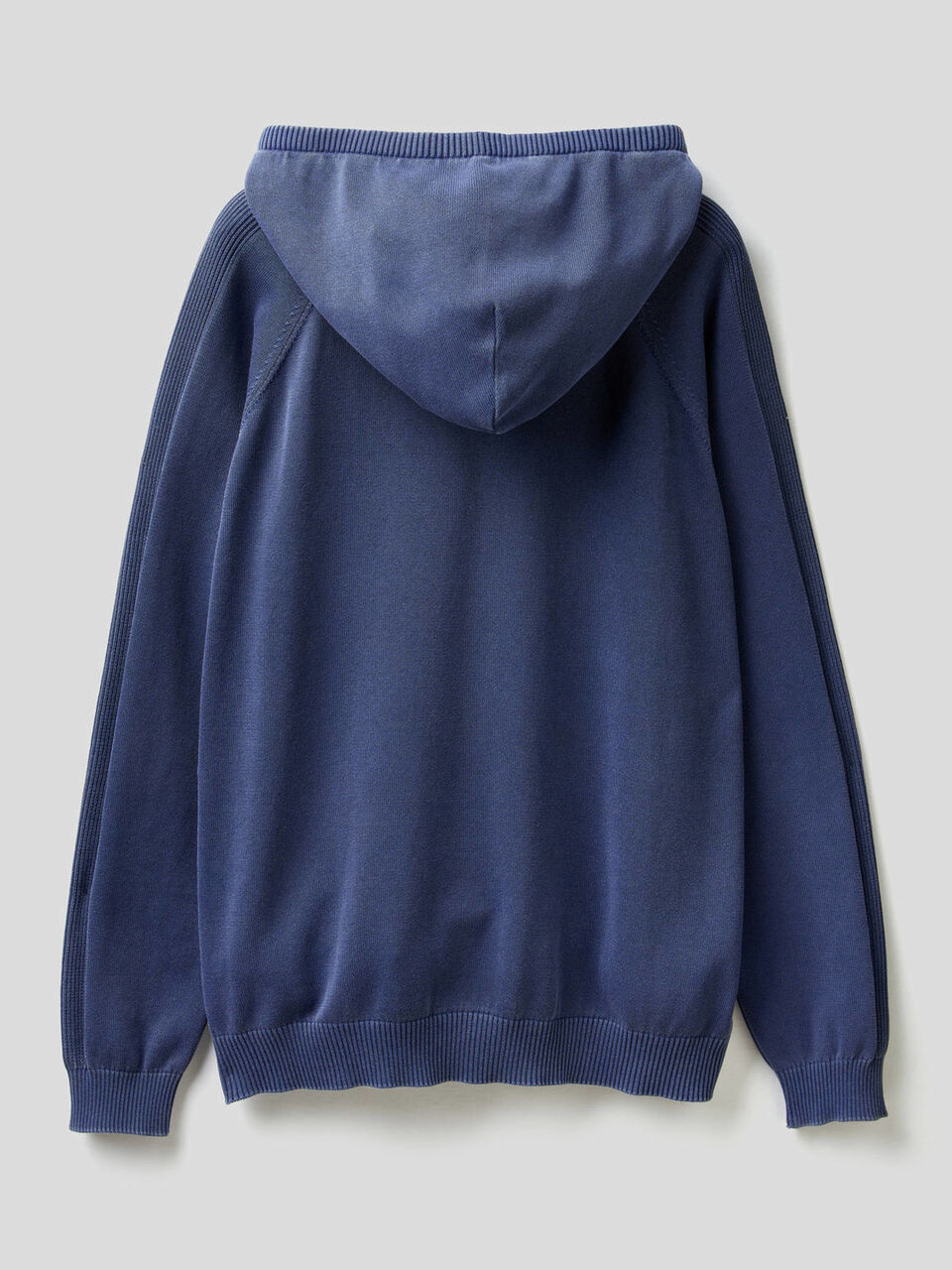 Sweater in pure cotton with hood image number 2