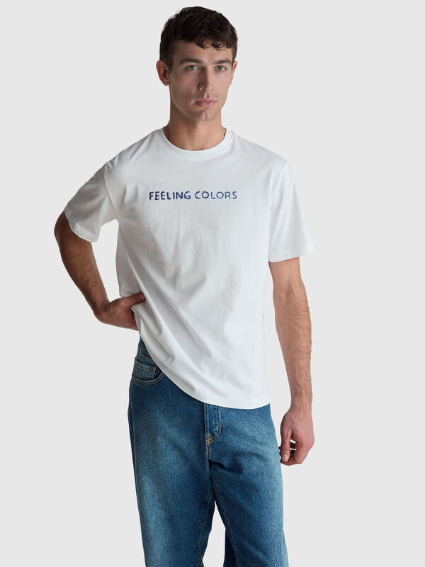 Relaxed fit t-shirt with front and back print Men