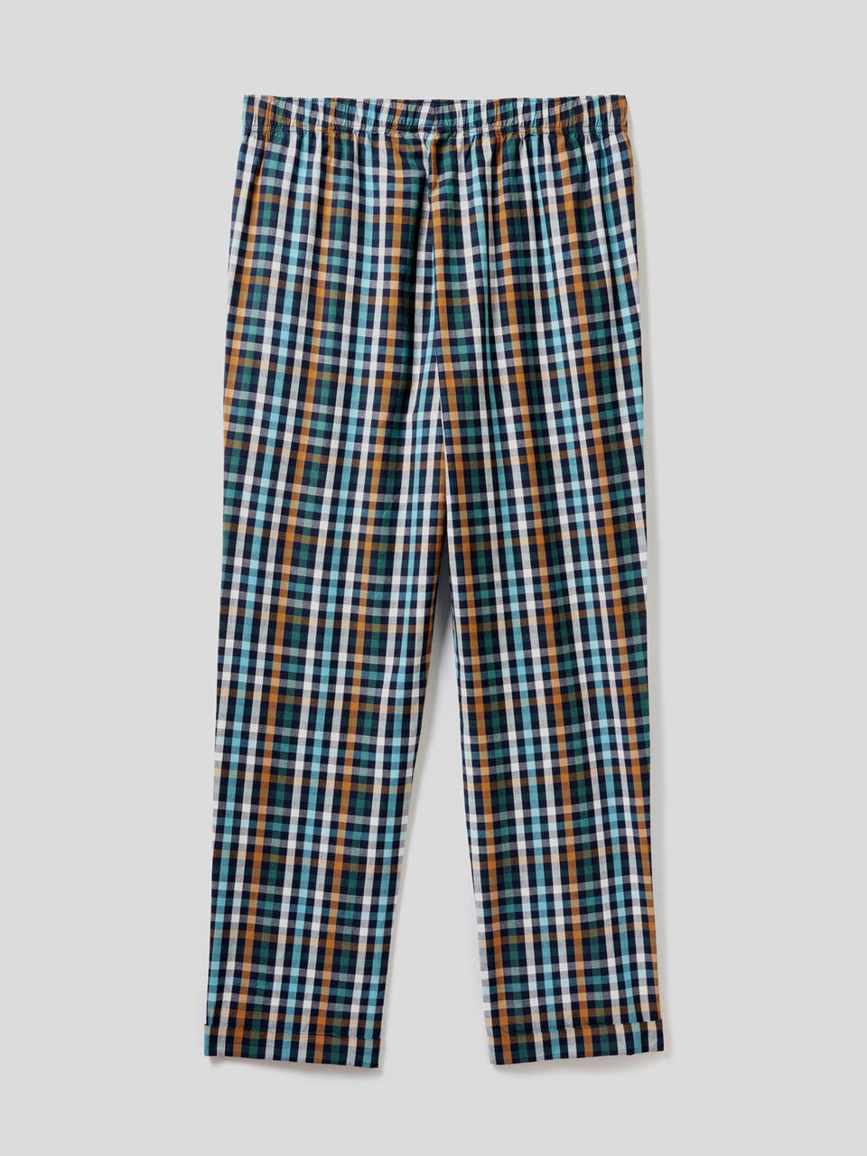 Check trousers with cuff image number 2