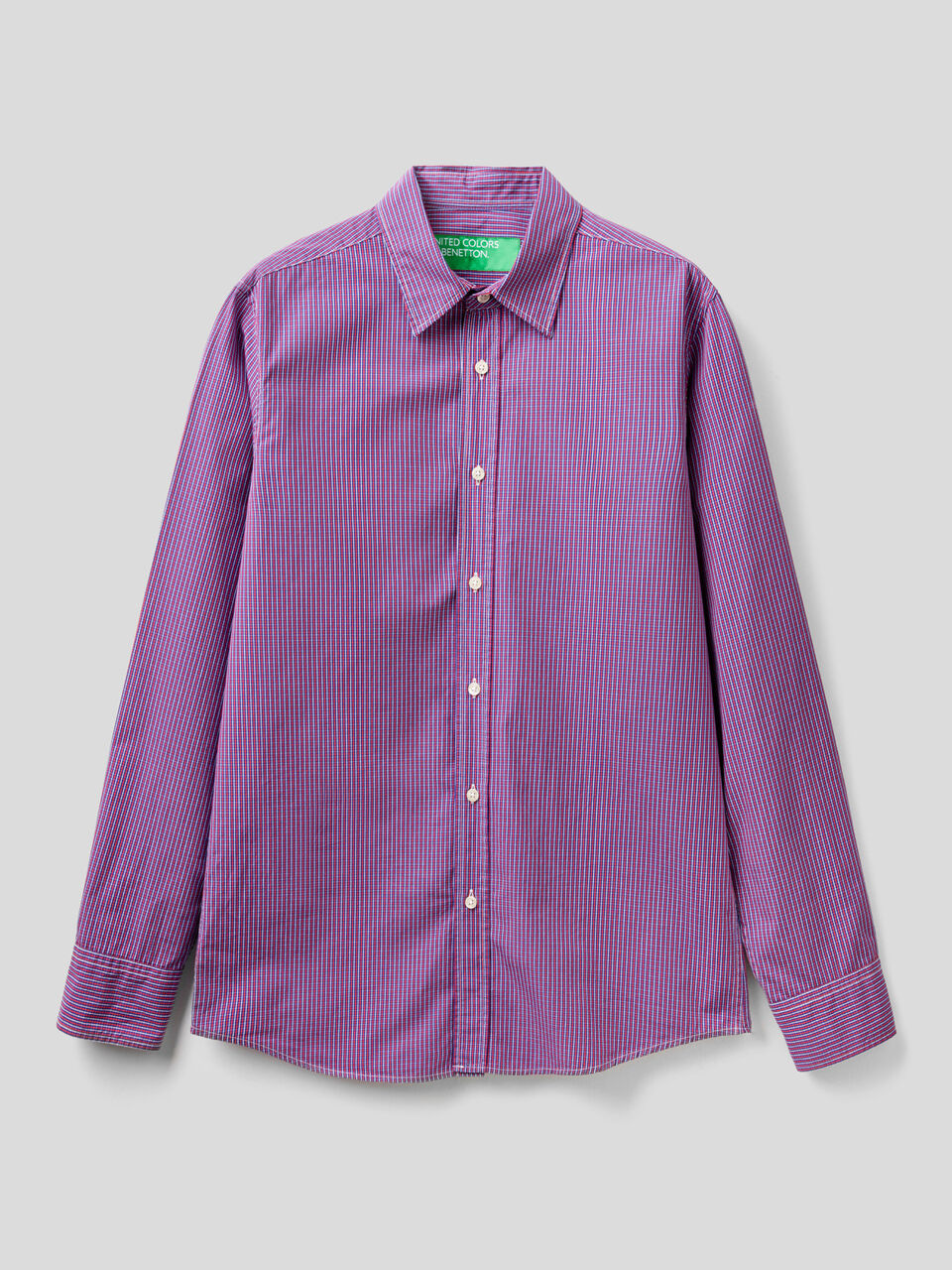 Slim fit shirt in yard dyed cotton image number 1