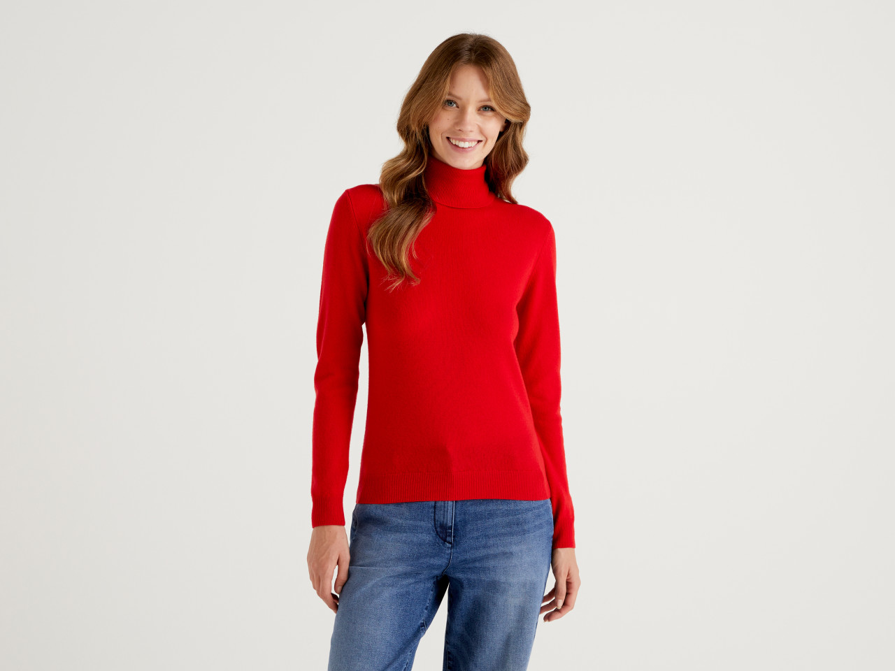 benetton polo neck jumper